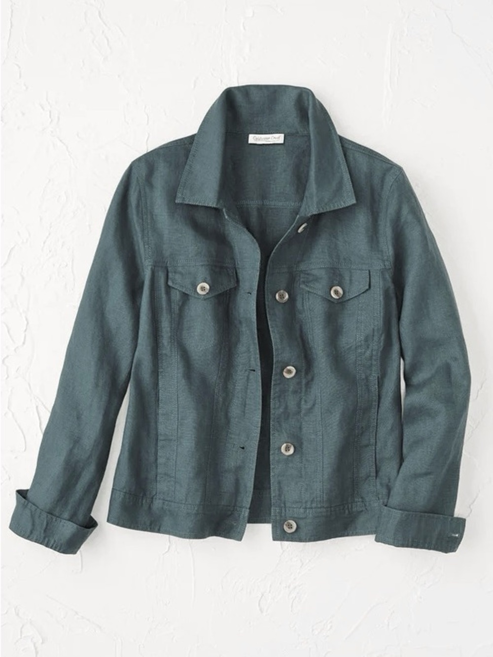 Coldwater Creek linen green jacket L - Picture 1 of 6